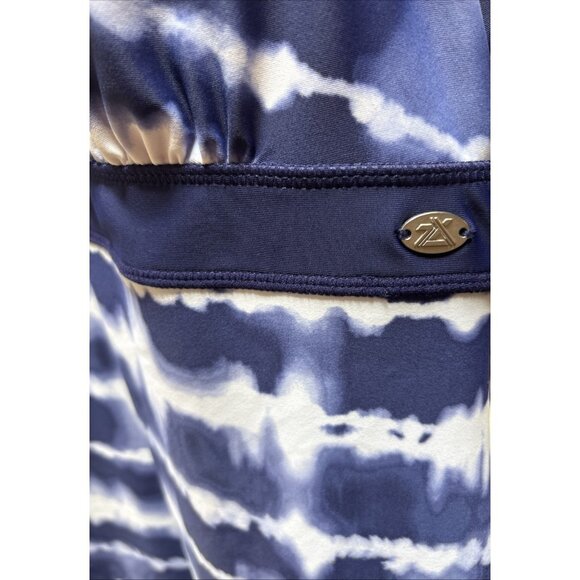 Zero Xposur Blue, White & Pink Swimwear Dress Size Large with Built in Bra - Picture 3 of 5